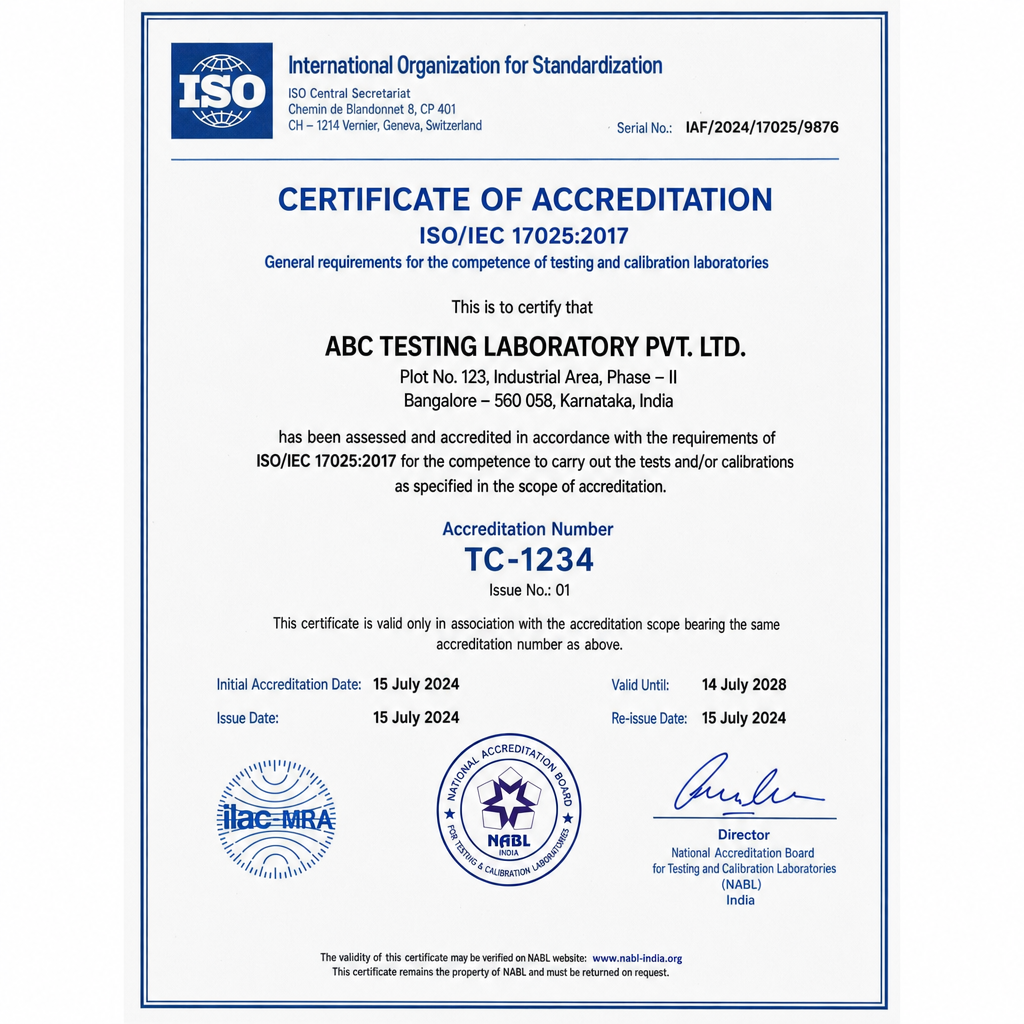 Сертификат ISO 17025